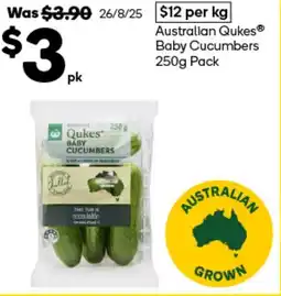 Woolworths Australian Qukes® Baby Cucumbers offer