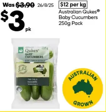 Woolworths Australian Qukes® Baby Cucumbers offer