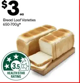 Woolworths Bread Loaf Varieties offer