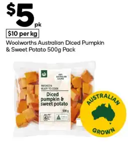 Woolworths Woolworths Australian Diced Pumpkin & Sweet Potato offer