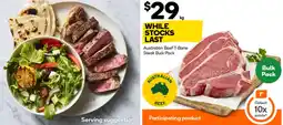 Woolworths Australian Beef T-Bone Steak Bulk Pack offer