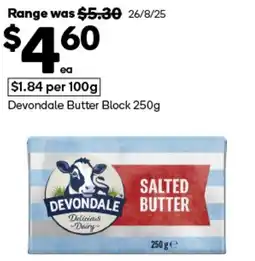 Woolworths Devondale Butter Block offer