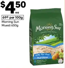 Woolworths Morning Sun Muesli offer