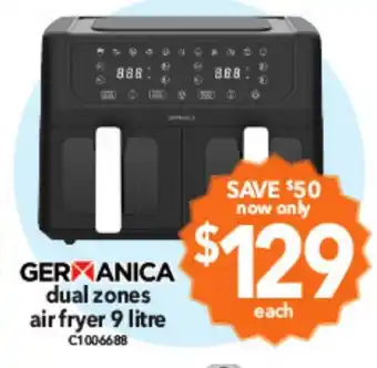 Germanica dual zones air fryer