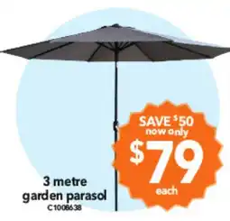 Cheap as Chips garden parasol offer