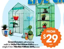 Cheap as Chips Greenhouses with shelving walk in offer
