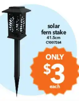 Cheap as Chips solar fern stake offer