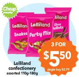 Cheap as Chips Lolliland confectionery assorted offer