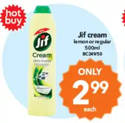 Cheap as Chips Jif cream lemon or regular offer