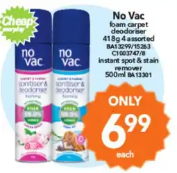 Cheap as Chips No Vac foam carpet deodoriser offer