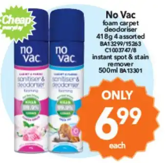 Cheap as Chips No Vac foam carpet deodoriser offer