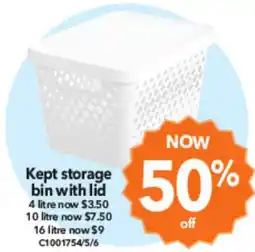Cheap as Chips Kept storage bin with lid offer