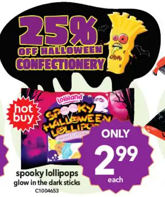 Cheap as Chips spooky lollipops glow in the dark sticks offer