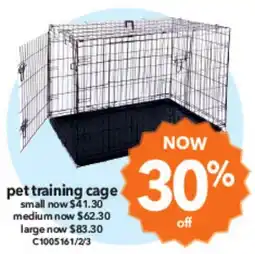 Cheap as Chips pet training cage offer