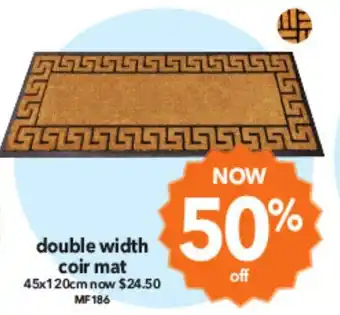 Cheap as Chips double width coir mat offer