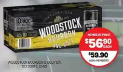 Harry Brown Woodstock bourbon & cola 12% cans offer