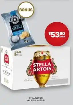 Harry Brown Stella artois bottles offer