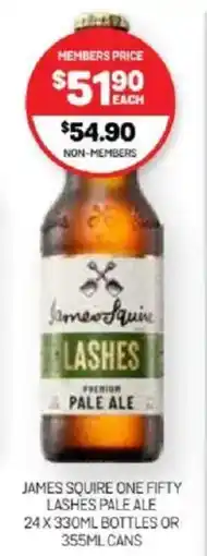 Harry Brown James squire one fifty lashes pale ale bottles or cans offer