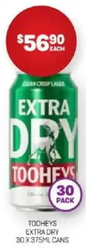 Harry Brown Tooheys extra dry cans offer
