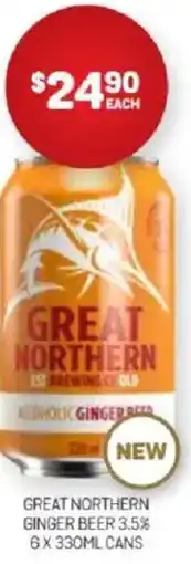 Harry Brown Great northern ginger beer 3.5% cans offer