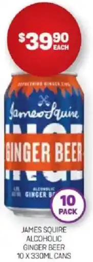 Harry Brown James squire alcoholic ginger beer cans offer