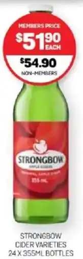 Harry Brown Strongbow cider varieties bottles offer