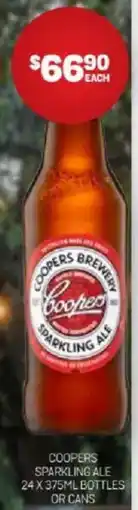 Harry Brown Coopers sparkling ale bottles or cans offer