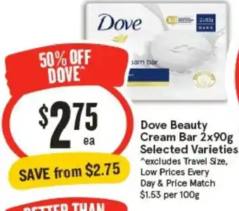 Dove beauty cream bar