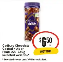 IGA Cadbury chocolate coated nuts or fruits offer