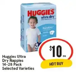 IGA Huggies ultra dry nappies offer