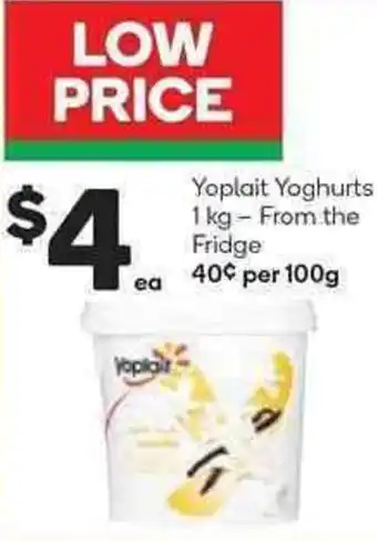 Woolworths Yoplait Yoghurts 1kg offer