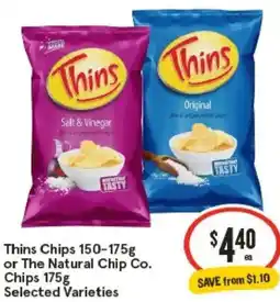 IGA Thins chips or the natural chip co. chips offer