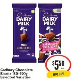 IGA Cadbury chocolate blocks offer