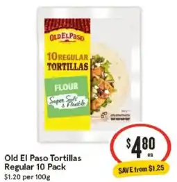 IGA Old el paso tortillas regular offer