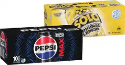 IGA Pepsi, Solo or Schweppes 10x375mL Selected Varieties offer