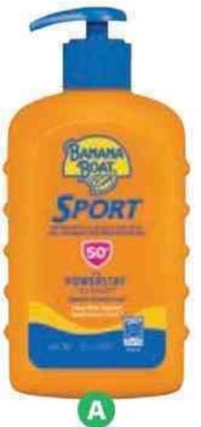 Woolworths Banana Boat SPF50+ Sunscreen Sport 400g offer