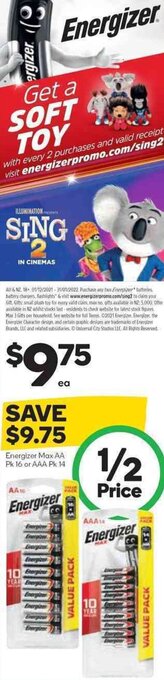 Woolworths Energizer Max AA offer