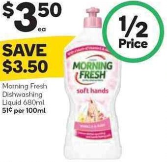 Woolworths Morning Fresh Dishwashing Liquid 680ml offer
