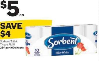 Woolworths Sorbent Toilet Tissue offer