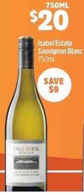 Woolworths Isabel Estate Sauvignon Blanc 750ml offer