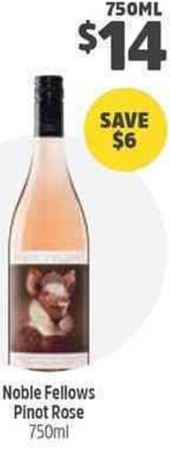 Woolworths Noble Fellows Pinot Rose 750ml offer