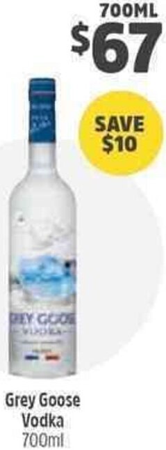 Woolworths Grey Goose Vodka 700ml offer