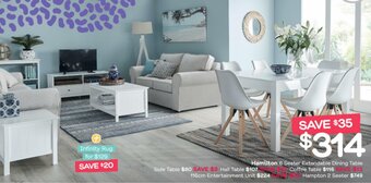 Hamilton 6 Seater Extendable Dining Table