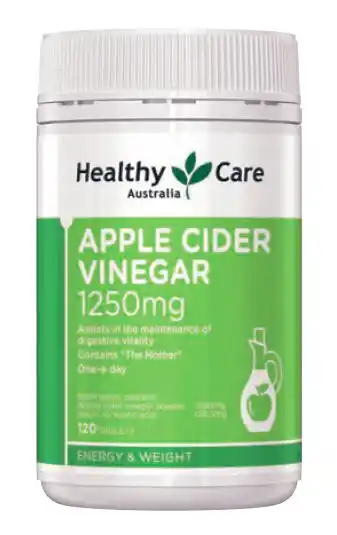 Chemist Warehouse Healthy care apple cider vinegar 1250mg 120 tablets offer