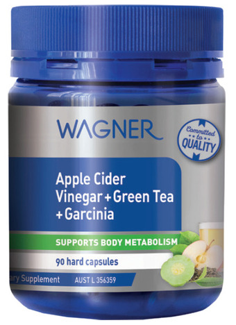 Chemist Warehouse Wagner apple cider vinegar + green tea + garcinia 90 capsules offer