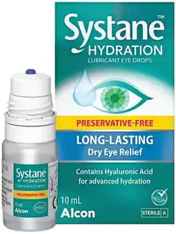 Pharmacy Best Buys Systane hydration lubricant eye drops offer