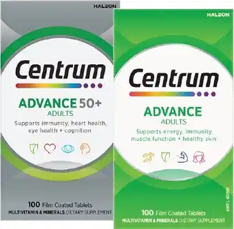 Centrum advance 50+ adults or advance adults