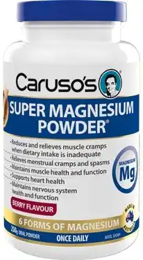 Amcal Pharmacies Caruso’s Super Magnesium Powder Berry Flavour 250g offer