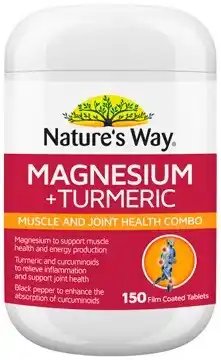Amcal Pharmacies Nature’s Way Magnesium + Turmeric 150 Tablets offer
