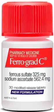 Amcal Pharmacies Ferro-grad C Iron + Vitamin C 30 MR Tablets offer